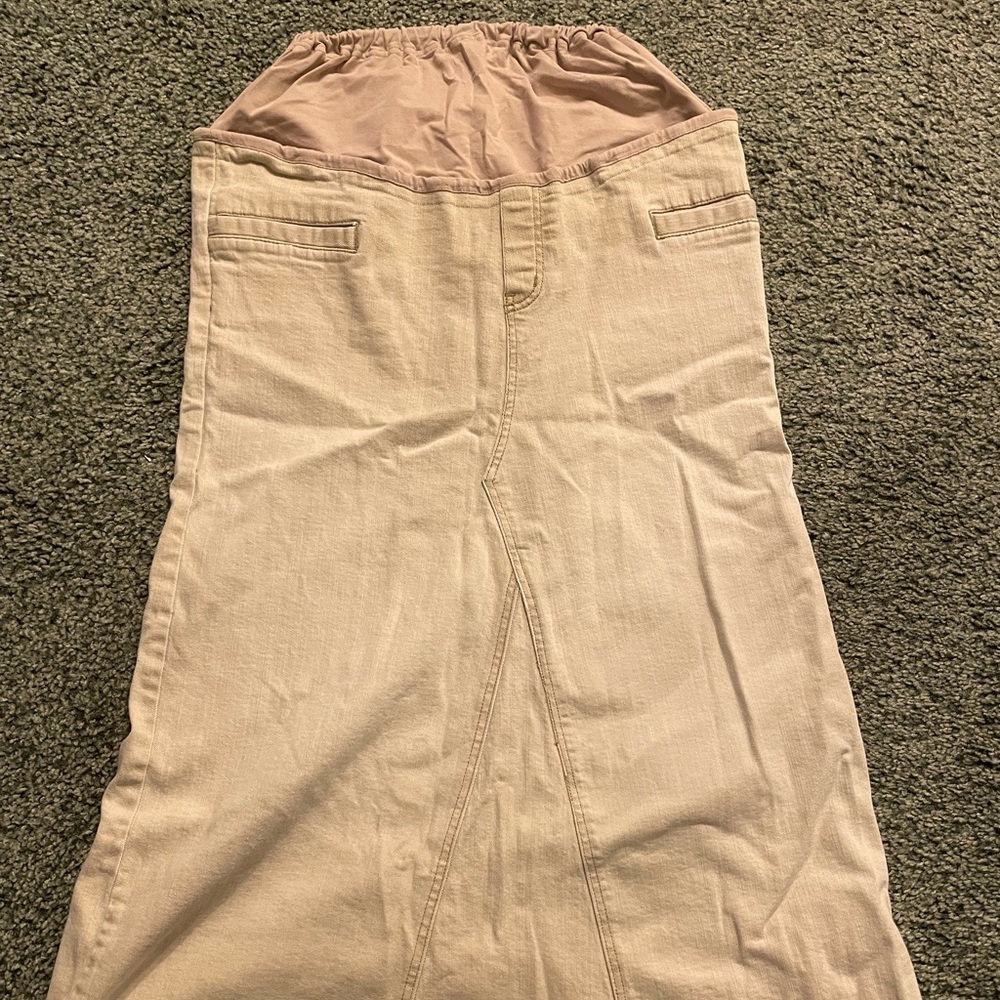 Maternity Khaki Maxi Skirt